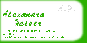 alexandra haiser business card